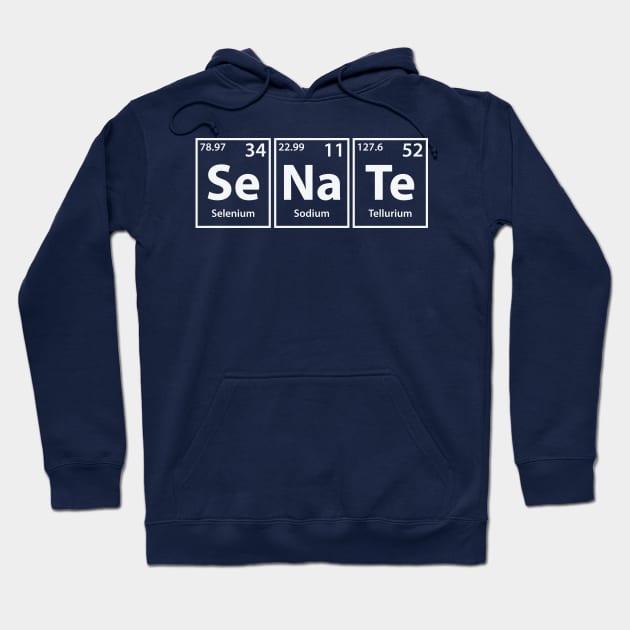 Senate (Se-Na-Te) Periodic Elements Spelling Hoodie by cerebrands